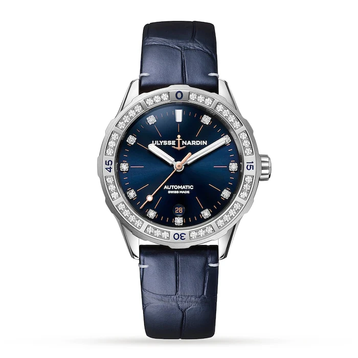 Ulysse Nardin Diver 39mm Stainless Steel Case Luxury Watch Luxury Watch Swiss Made High Precision Movement  8163-182B.1/13