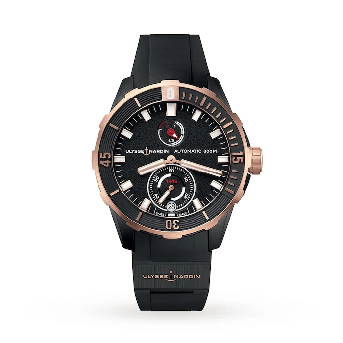 Ulysse Nardin Elegance Automatic 44mm Men’s Watch with Black Material Dial, Titanium Case, 300m Water Resistant / 1185-170-3/BLACK