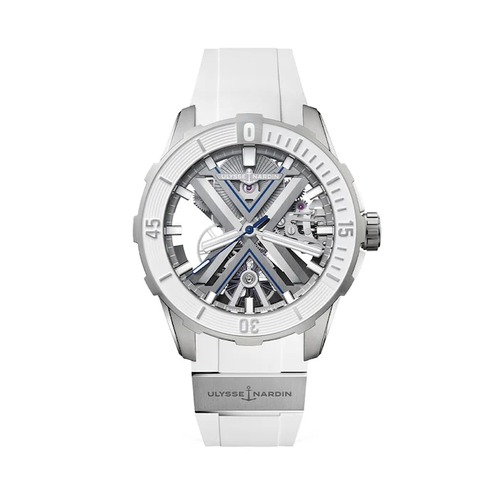 Ulysse Nardin Elegance Automatic 44mm Men’s Watch with Grey Material Dial, Titanium Case, 200m Water Resistant / 3723-170-1A/3A