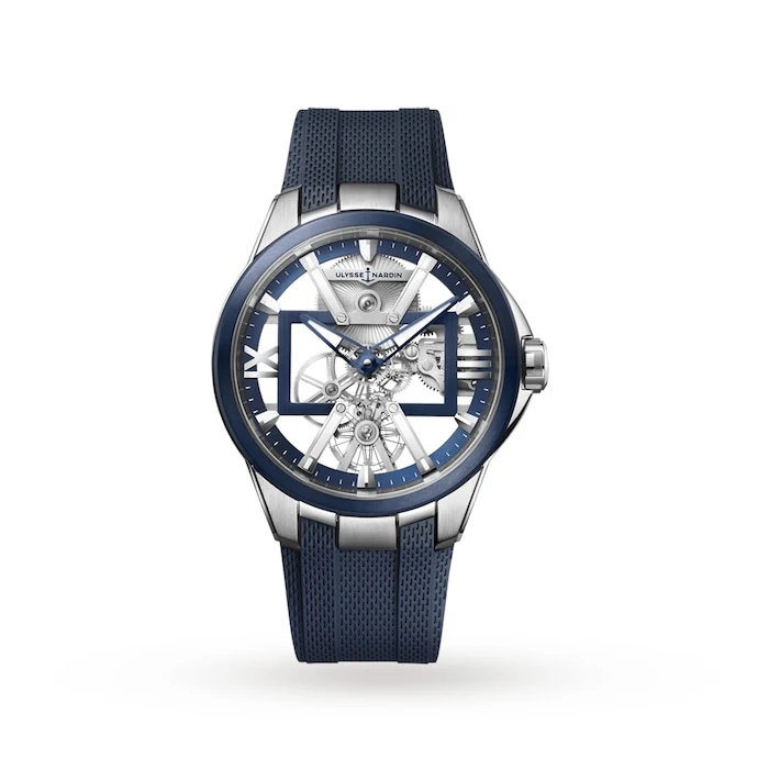 Ulysse Nardin Heritage Automatic 42mm Men’s Watch with Blue Material Dial, Titanium Case, 50m Water Resistant / 3713-260-3/03