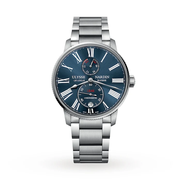 Ulysse Nardin Marine Torpilleur 42mm Stainless Steel Case And Bezel Luxury Watch 1183-310-7M/43