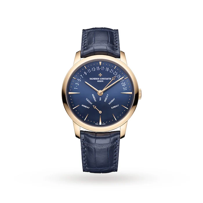Vacheron Constantin Heritage Automatic Men’s Watch with Blue Material Dial, Gold Case, 30m Water Resistant / 4000U/000R-B516
