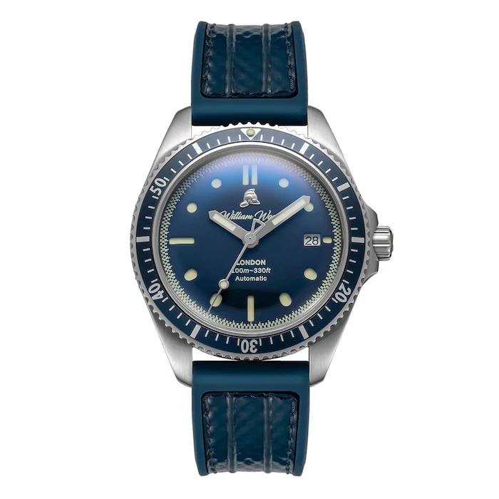 William Wood Luxury Watches Valiant Collection The Blue Luxury Watch 41mm Mens Luxury Watch WWVB01