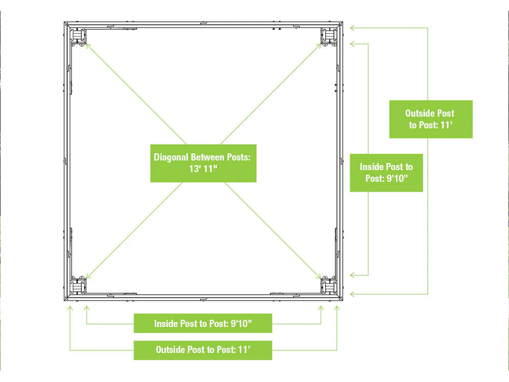 Yardistry 12ft x 12ft (3.7 x 3.7m) Cedar Gazebo with Double Privacy Wall & Aluminium Roof - Image 5
