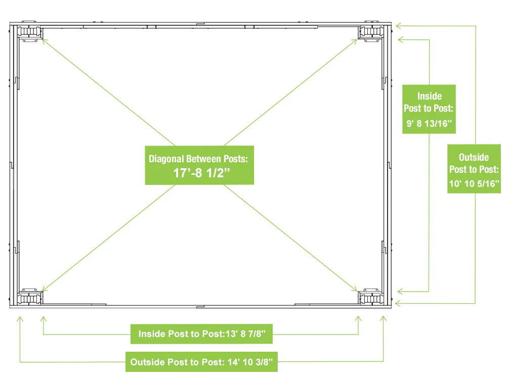 Yardistry Meridian Gazebo 12ft x 16ft (3.66m x 4.88m) - Image 6