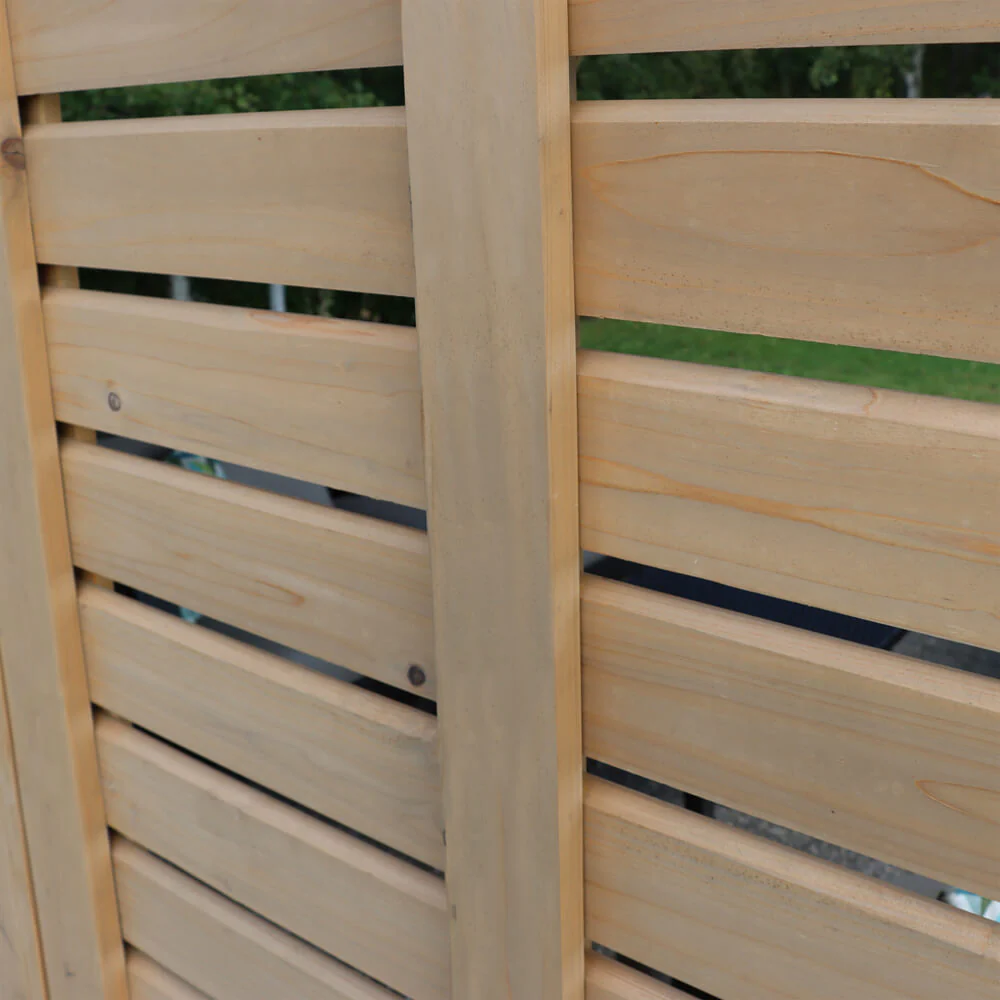 Yardistry Meridian Gazebo Privacy Wall 12ft (3.7m) with Natural Stain One Side 12ft Privacy Wall - Image 5