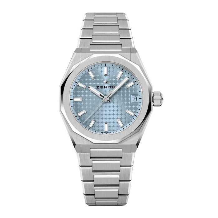 Zenith Automatic 36mm Men’s Watch with Blue Material Dial, Stainless Steel Case & Bracelet, 100m Water Resistant / 03.9400.670/15.I001