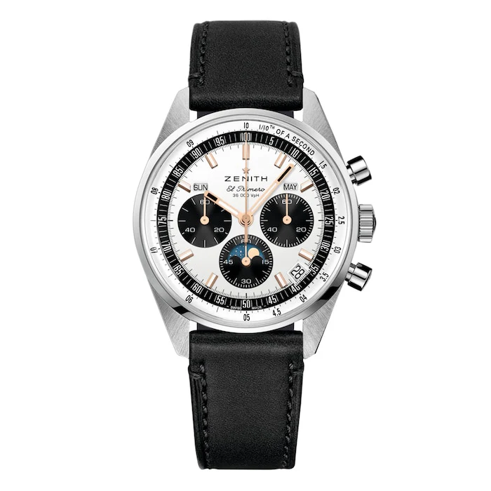 Zenith Automatic 38mm Men’s Watch with Silver Material Dial, Stainless Steel Case, 50m Water Resistant / 03.3400.3610/38.C911