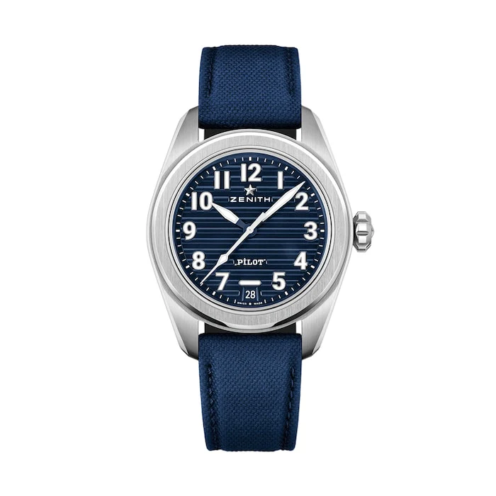 Zenith Automatic 40mm Men’s Watch with Blue Material Dial, Stainless Steel Case, 100m Water Resistant / 03.4000.3620/51.I003