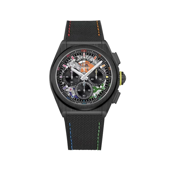 Zenith Automatic 44mm Men’s Watch with Black Material Dial, Ceramic Case, 100m Water Resistant / 49.9013.9004/21.R952