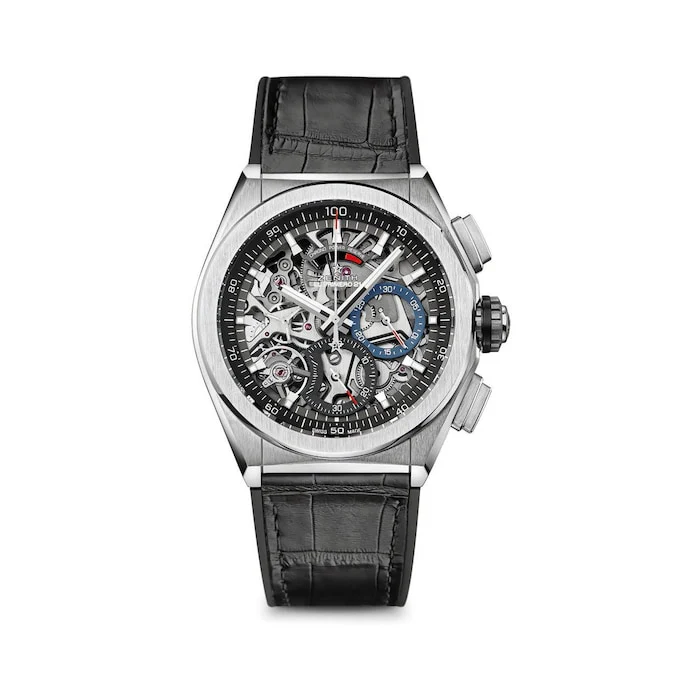 Zenith Automatic 44mm Men’s Watch with Skeleton Material Dial, Titanium Case, 100m Water Resistant / 95.9000.9004/78.R582