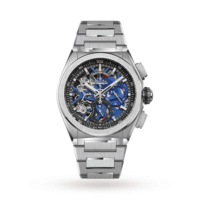 Zenith Automatic 44mm Men’s Watch with Skeleton Material Dial, Titanium Case, 100m Water Resistant / 95.9002.9004/78.M9000