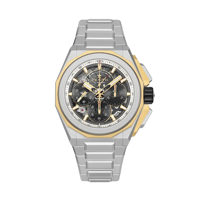Zenith Automatic 45mm Men’s Watch with Grey Material Dial, Stainless Steel Case & Bracelet, 200m Water Resistant / 06.9100.9004/21.I001
