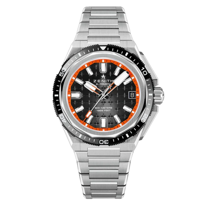 Zenith Automatic Men’s Watch with Black Material Dial, Titanium Case, 600m Water Resistant / 95.9600.3620/21.I300