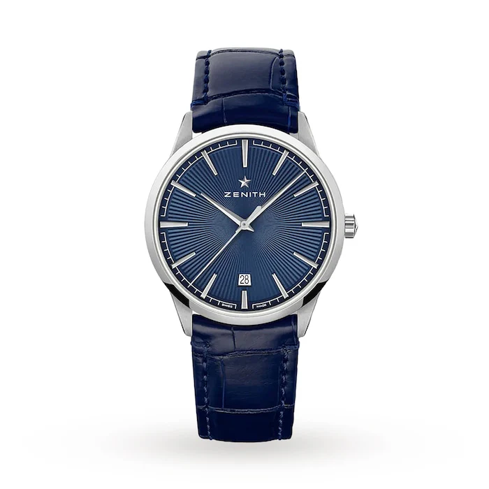 Zenith Automatic Men’s Watch with Blue Material Dial, Stainless Steel Case, 50m Water Resistant / 03.3100.670/02.C922