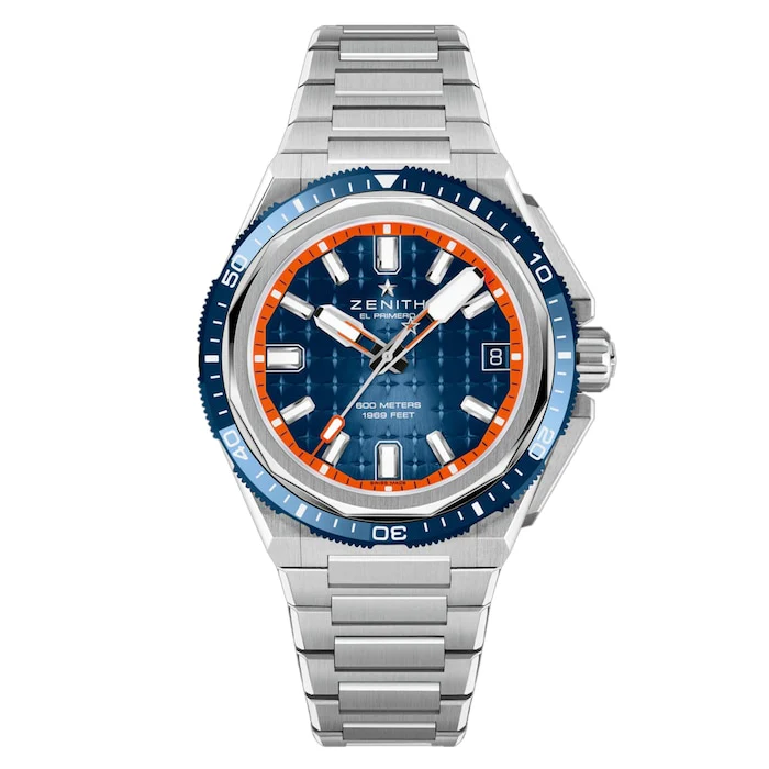Zenith Automatic Men’s Watch with Blue Material Dial, Titanium Case, 600m Water Resistant / 95.9601.3620/51.I301