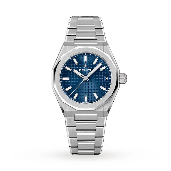 Zenith Elegance Automatic 36mm Men’s Watch with Blue Material Dial, Stainless Steel Case & Bracelet, 100m Water Resistant / 03.9400.670/51.I001