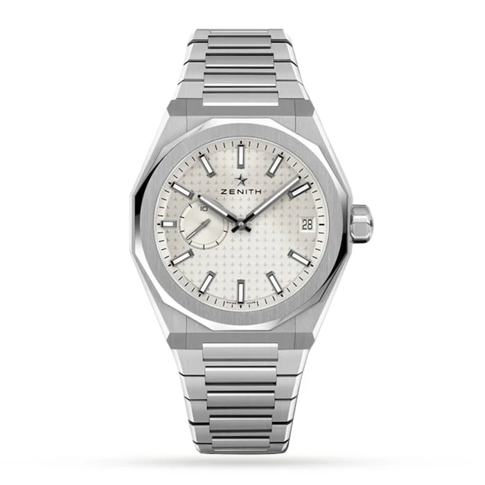 Zenith Elegance Automatic 41mm Men’s Watch with White Material Dial, Stainless Steel Case & Bracelet, 100m Water Resistant / 03.9300.3620/01.I001
